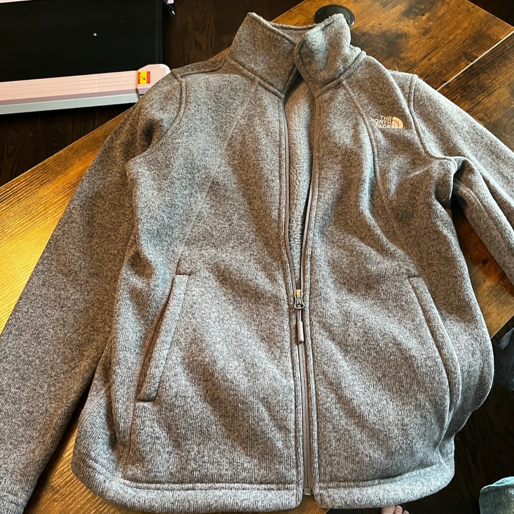 Grey North Face Full Zip Jacket
